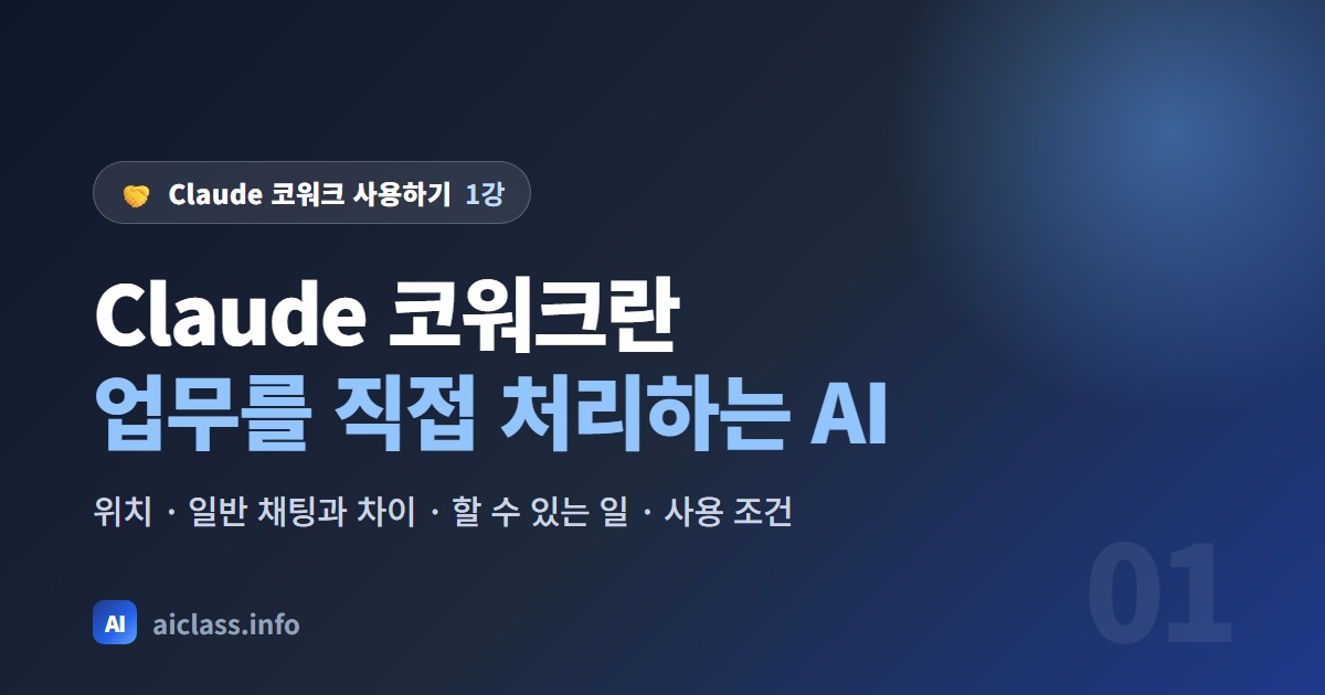 Claude 코워크란 내 컴퓨터에서 업무를 직접 처리하는 AI 에이전트 강의 대표 이미지
